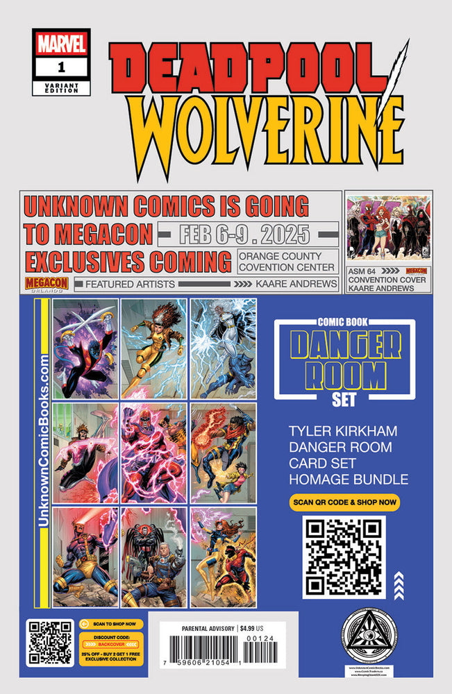 [Signed by Tyler Kirkham] Deadpool / Wolverine #1 Unknown Comics Tyler Kirkham Exclusive Var [IN STOCK] (ONLINE ORDER ONLY)