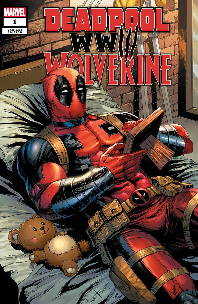 [Signed by Tyler Kirkham] DEADPOOL & WOLVERINE WWIII #1 Kirkham Unknown EXCL (ONLINE ORDER ONLY)