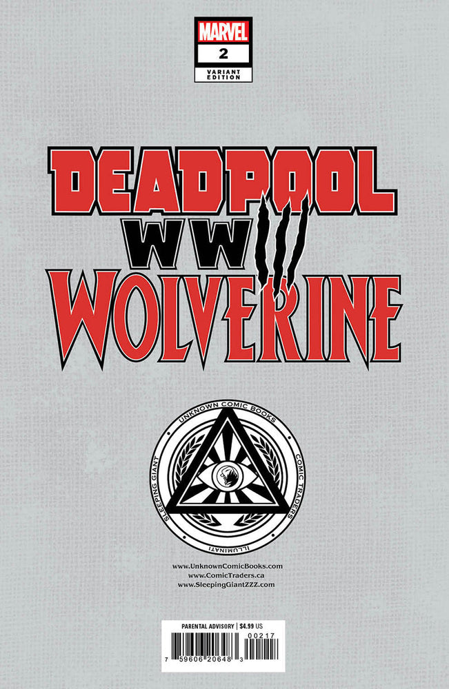 [Signed by Tyler Kirkham] DEADPOOL & WOLVERINE WWIII #2 Tyler Kirkham Virgin Var Unknown (ONLINE ORDER ONLY)