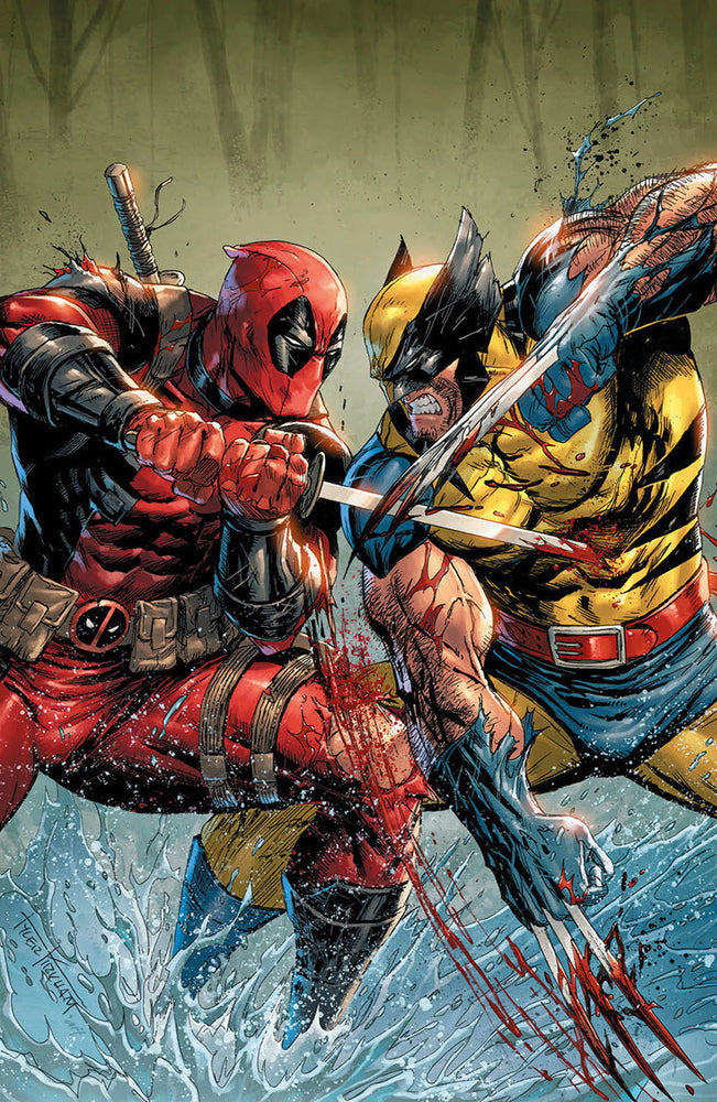 [Signed by Tyler Kirkham] DEADPOOL & WOLVERINE WWIII #2 Tyler Kirkham Virgin Var Unknown (ONLINE ORDER ONLY)