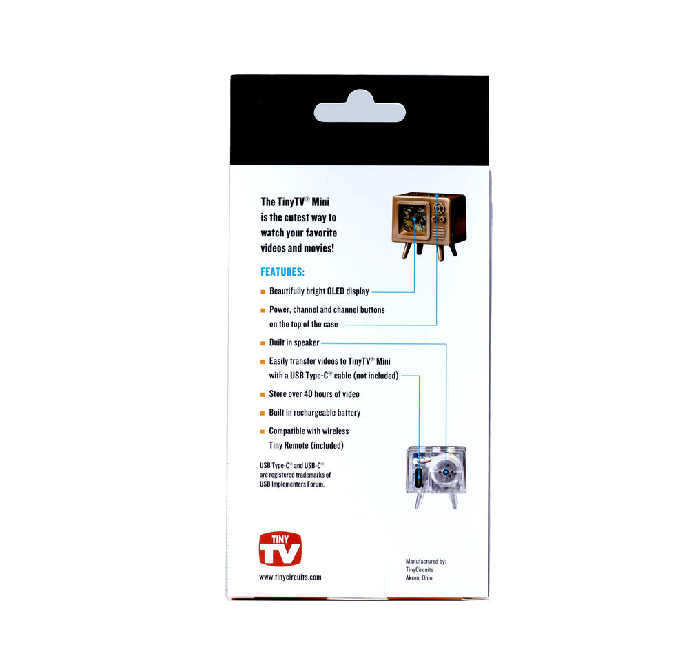 TinyTV® Mini with Tiny Remote (Online Order Only)