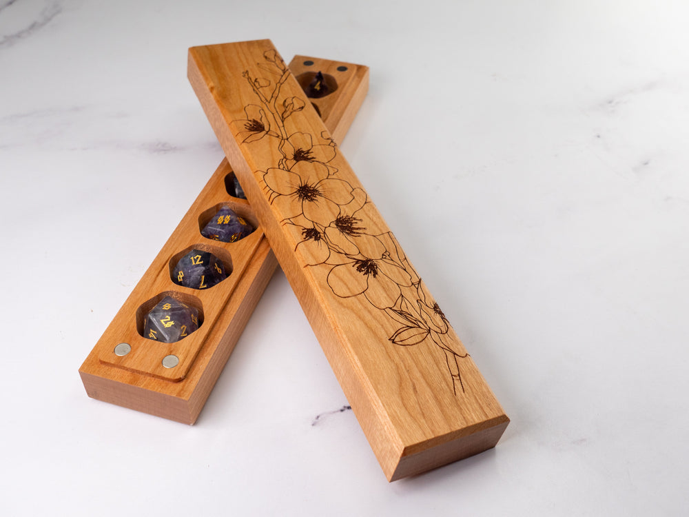 Cherry Blossoms | Engraved Council of 7 Dice Vault (ONLINE ORDER ONLY)