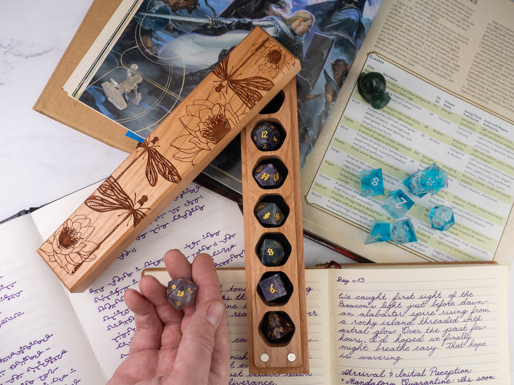 Dragonflies | Engraved Council of 7 Dice Vault (ONLINE ORDER ONLY)