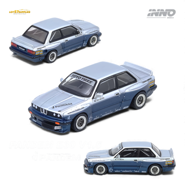 INNO64 Pandem E30 M3 Silver/Blue 1:64