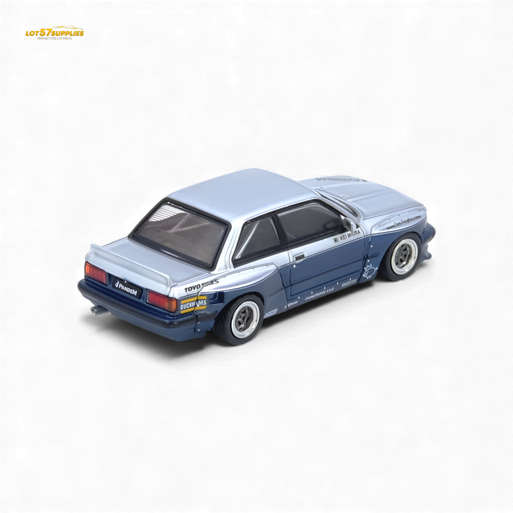 (Pre-Order) INNO64 PANDEM E30 M3 - Silver/Blue 1:64 (ONLINE ORDER ONLY)