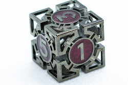 Black w/Dark Maroon Deadly Arrow Dice | 7-Dice RPG Set High Visibility (Online Only)