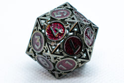 Black w/Dark Maroon Deadly Arrow Dice | 7-Dice RPG Set High Visibility (Online Only)