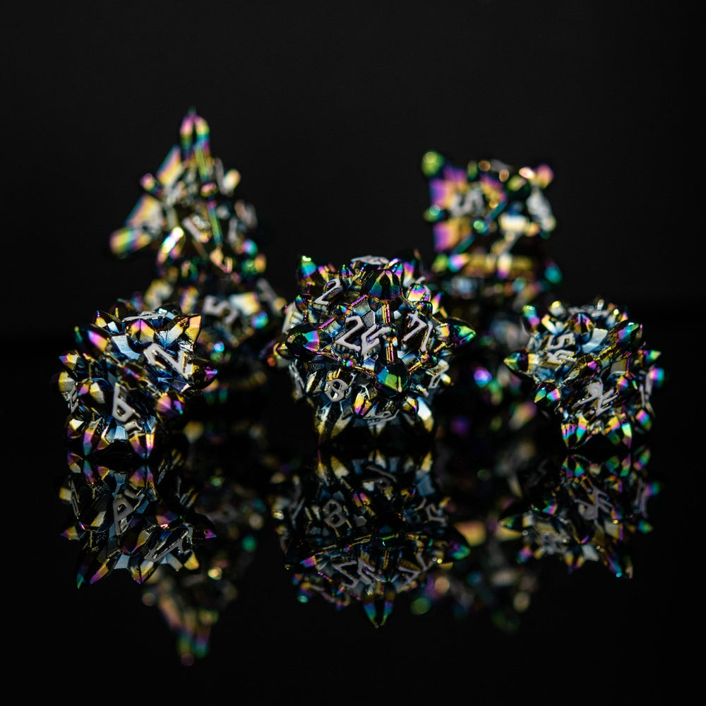 Asteroid Fields Metal Dice Set - Iris (ONLINE ORDER ONLY)