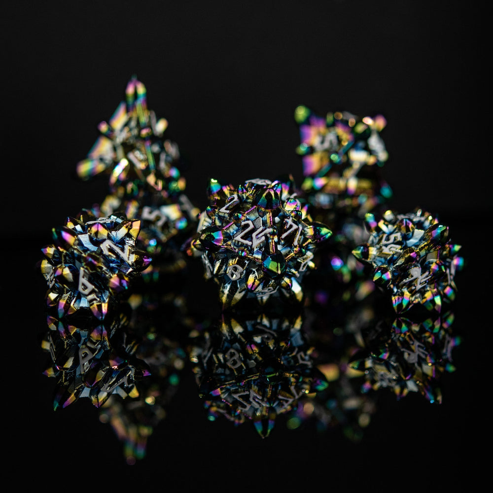 Asteroid Fields Metal Dice Set - Iris (ONLINE ORDER ONLY)