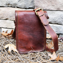 The Pathfinder Leather Flap Satchel - Small (ONLINE ORDER ONLY)