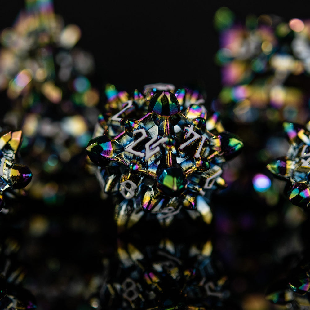 Asteroid Fields Metal Dice Set - Iris (ONLINE ORDER ONLY)