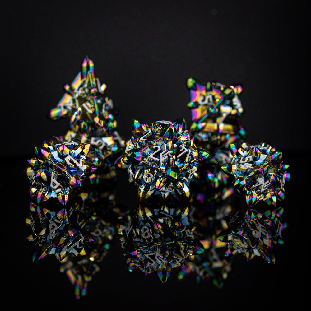 Asteroid Fields Metal Dice Set - Iris (ONLINE ORDER ONLY)