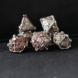 Blood Splatter - Weird West Wasteland Metal Dice Set (ONLINE ORDER ONLY)