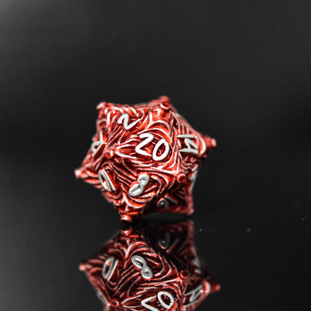 Vortex Warp Metal Dice Set - Red (ONLINE ORDER ONLY)