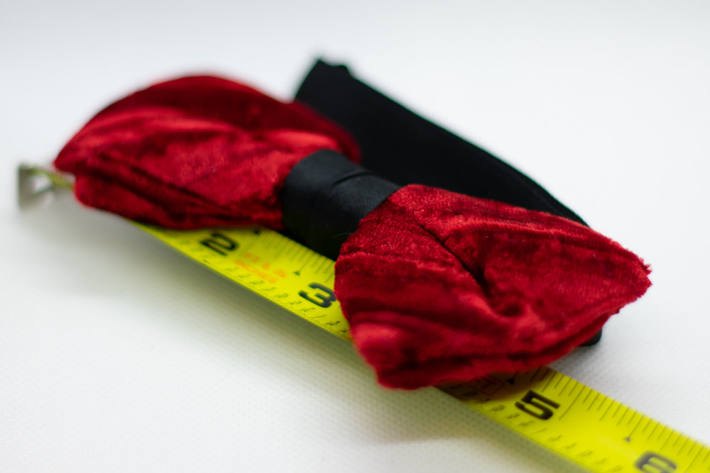 Velvet Red Bowtie Adjustable Formal Wedding Party Necktie Bow Tie Tuxedo (Online Only)