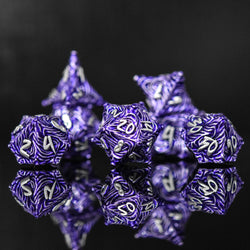 Vortex Warp Metal Dice Set - Purple (ONLINE ORDER ONLY)