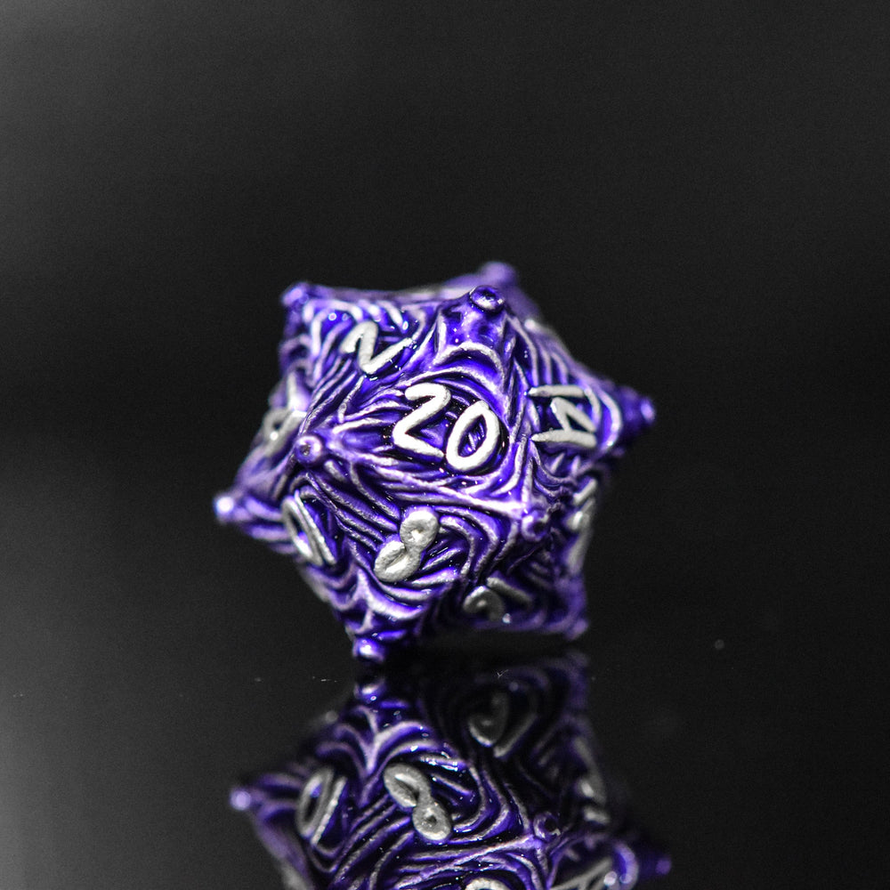 Vortex Warp Metal Dice Set - Purple (ONLINE ORDER ONLY)