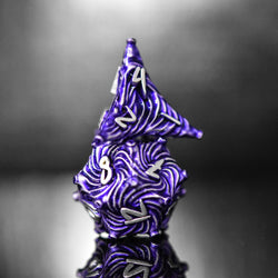 Vortex Warp Metal Dice Set - Purple (ONLINE ORDER ONLY)