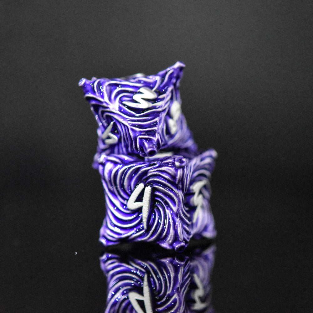 Vortex Warp Metal Dice Set - Purple (ONLINE ORDER ONLY)