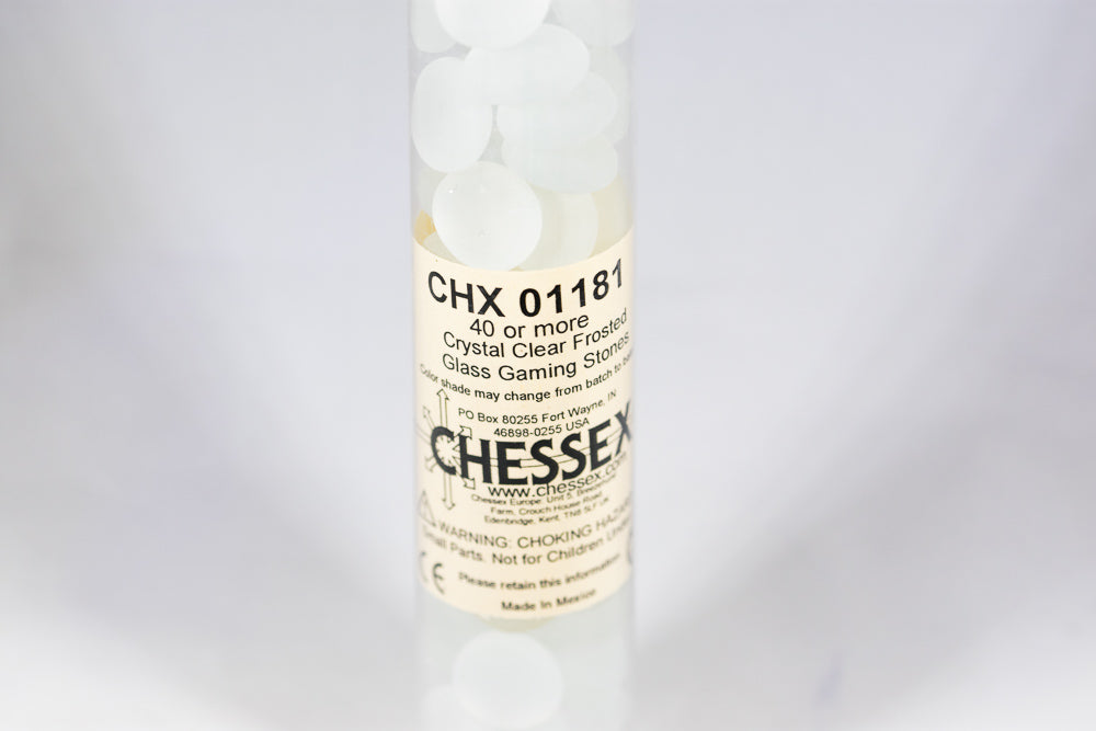 40+ Crystal Frosted Glass Gaming Stones Counters (Online Only)