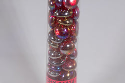 40+ Crystal Red Iridized Glass Gaming Stones Counters (Online Only)
