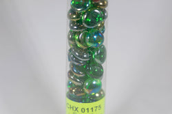 40+ Crystal Green Iridized Glass Gaming Stones Counters (Online Only)