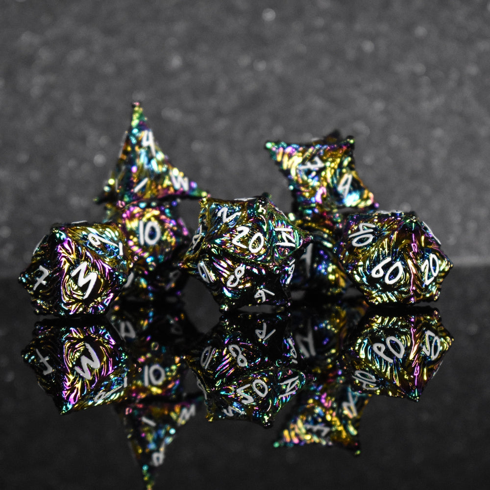 Vortex Warp Metal Dice Set - Iridescent (ONLINE ORDER ONLY)