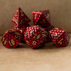 Red Dragon's Egg Metal Dice Set (ONLINE ORDER ONLY)