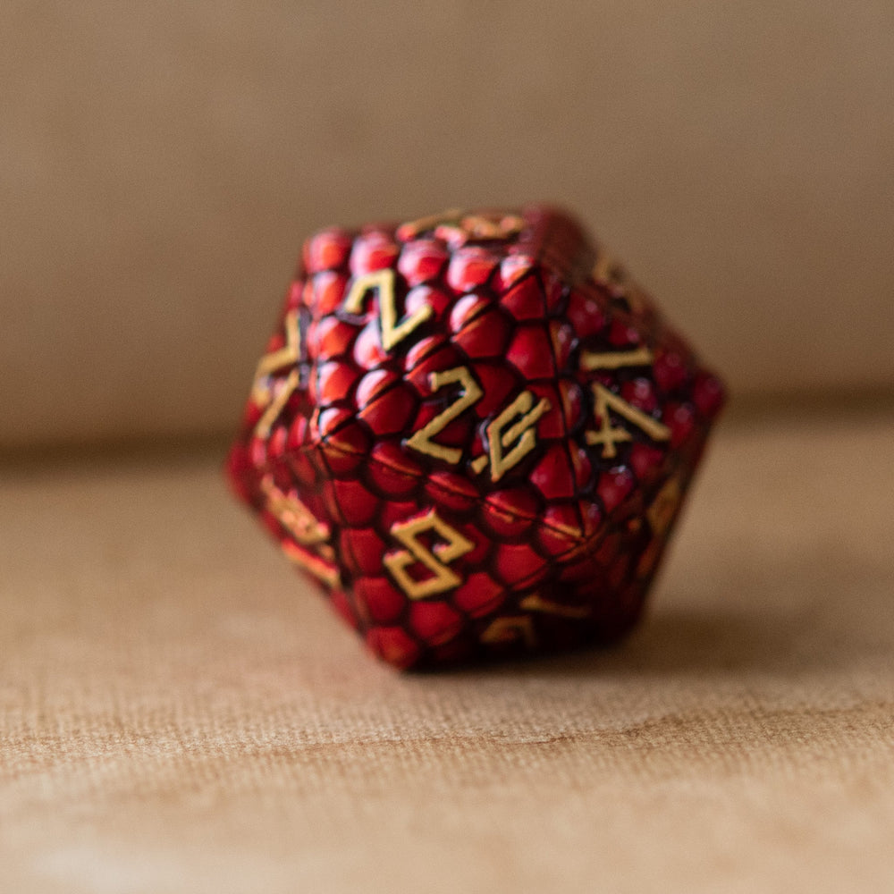 Red Dragon's Egg Metal Dice Set (ONLINE ORDER ONLY)