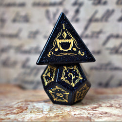 Fangs of Winter Blue Sandstone Stone Dice Set (ONLINE ORDER ONLY)
