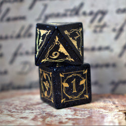 Fangs of Winter Blue Sandstone Stone Dice Set (ONLINE ORDER ONLY)