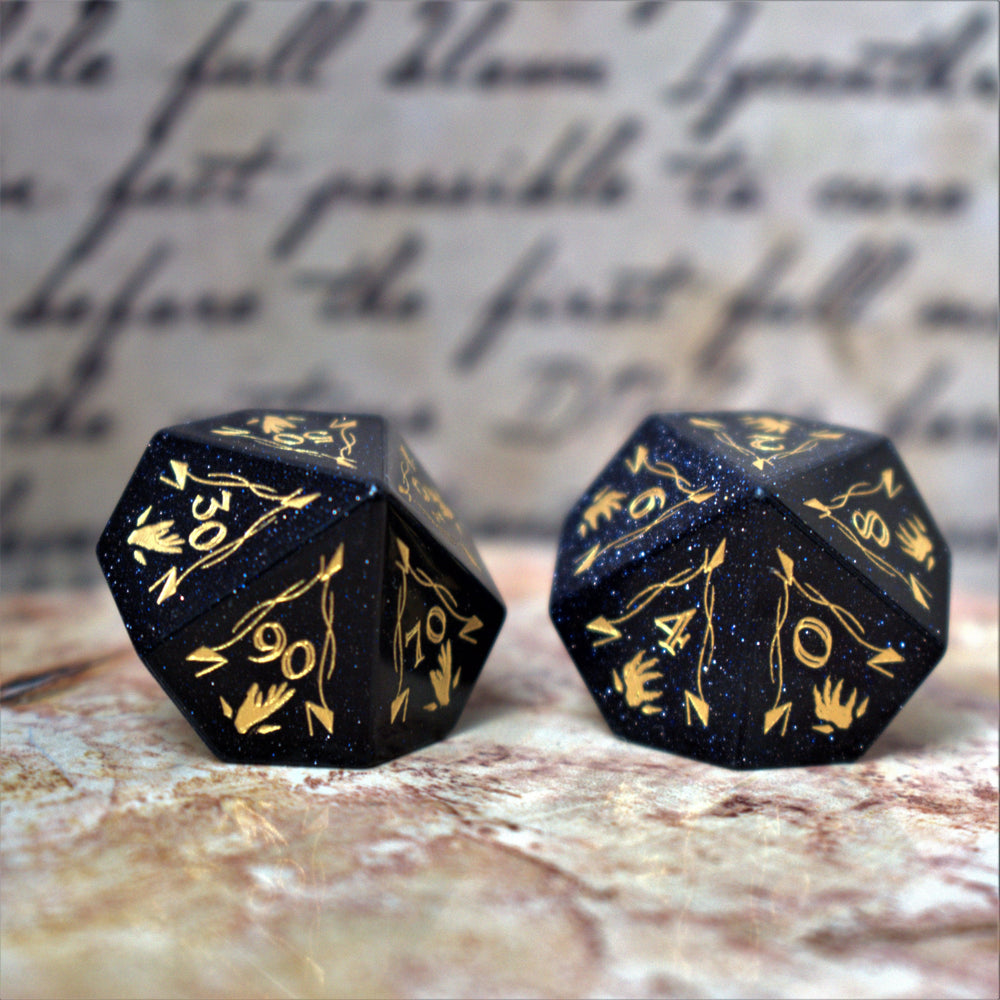 Fangs of Winter Blue Sandstone Stone Dice Set (ONLINE ORDER ONLY)