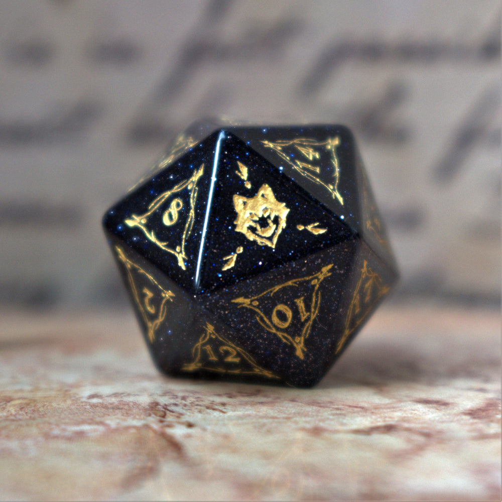 Fangs of Winter Blue Sandstone Stone Dice Set (ONLINE ORDER ONLY)