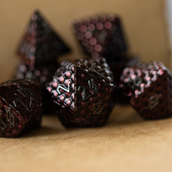 Blood Red Dragon's Egg Metal Dice Set (ONLINE ORDER ONLY)