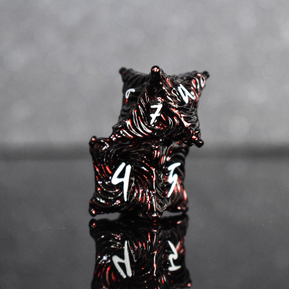 Vortex Warp Metal Dice Set - Deep Red (ONLINE ORDER ONLY)