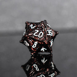 Vortex Warp Metal Dice Set - Deep Red (ONLINE ORDER ONLY)
