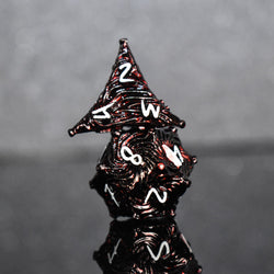 Vortex Warp Metal Dice Set - Deep Red (ONLINE ORDER ONLY)