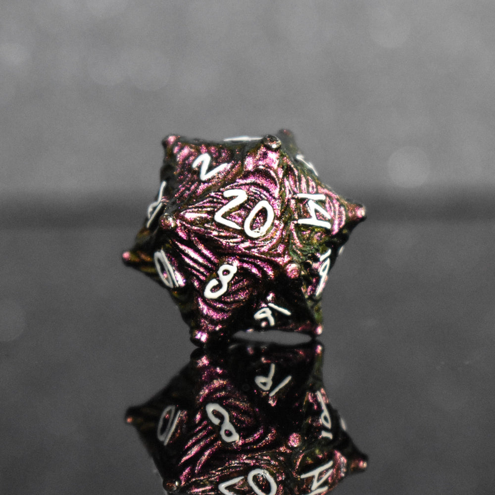 Vortex Warp Metal Dice Set - Pearlescent Magenta (ONLINE ORDER ONLY)