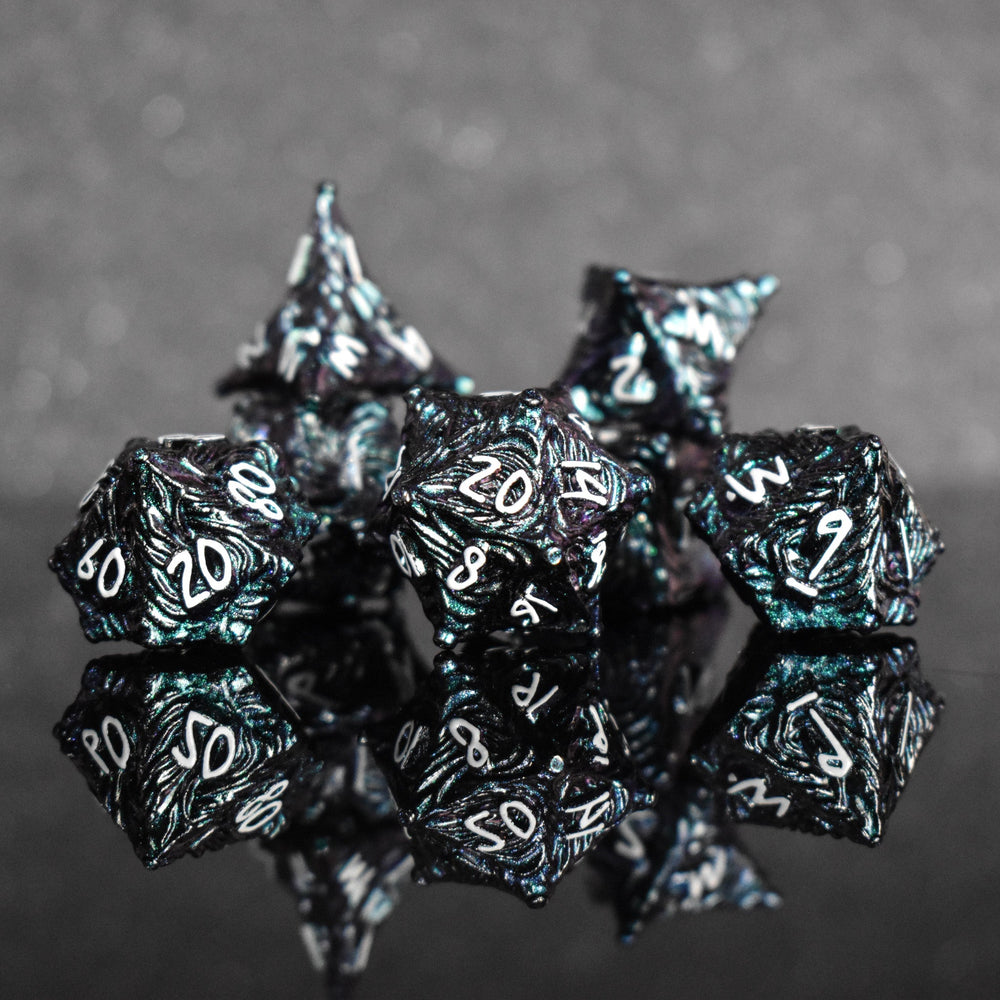 Vortex Warp Metal Dice Set - Pearlescent Galaxy (ONLINE ORDER ONLY)