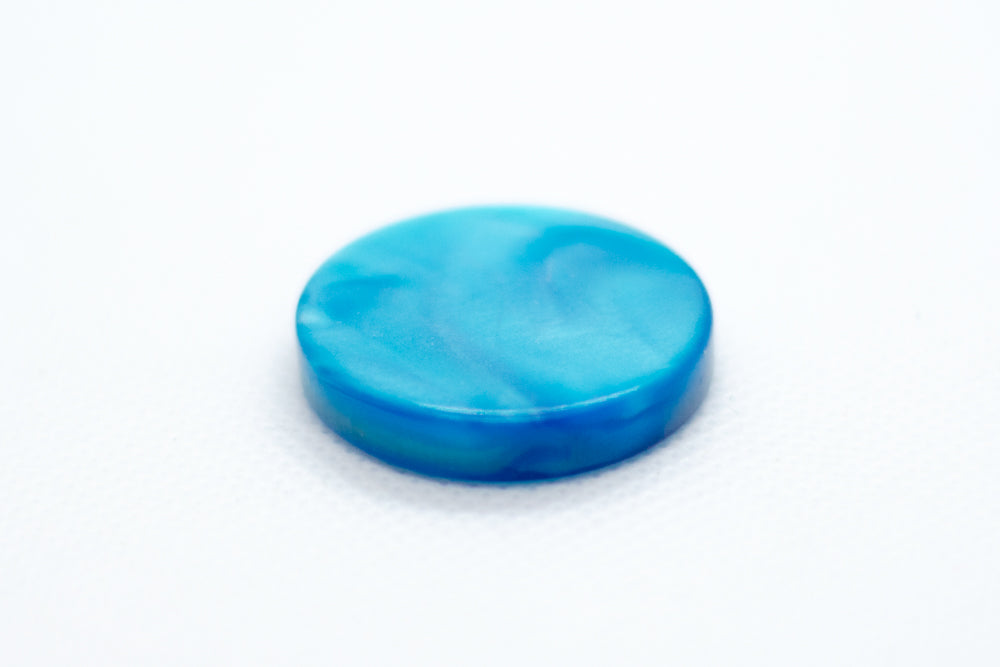 Blue Backgammon Checker Pearl Effect (28mm x 7mm) [sold per chip] (Online Only)