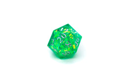 Red/Blue/Green/Purple Sharp Edge Resin d20 w/ Shimmer Insert (Online Only)