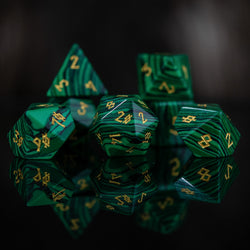 Malachite Stone Dice Set (ONLINE ORDER ONLY)
