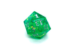 Red/Blue/Green/Purple Sharp Edge Resin d20 w/ Shimmer Insert (Online Only)