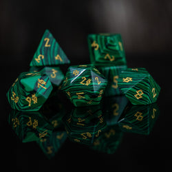 Malachite Stone Dice Set (ONLINE ORDER ONLY)