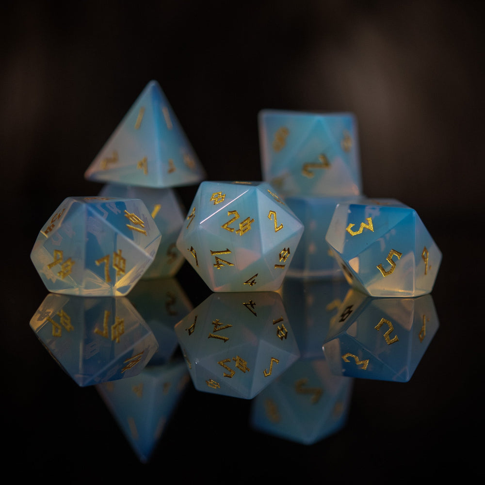Opalite Stone Dice Set (ONLINE ORDER ONLY)