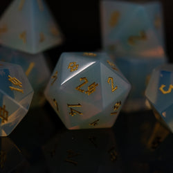 Opalite Stone Dice Set (ONLINE ORDER ONLY)