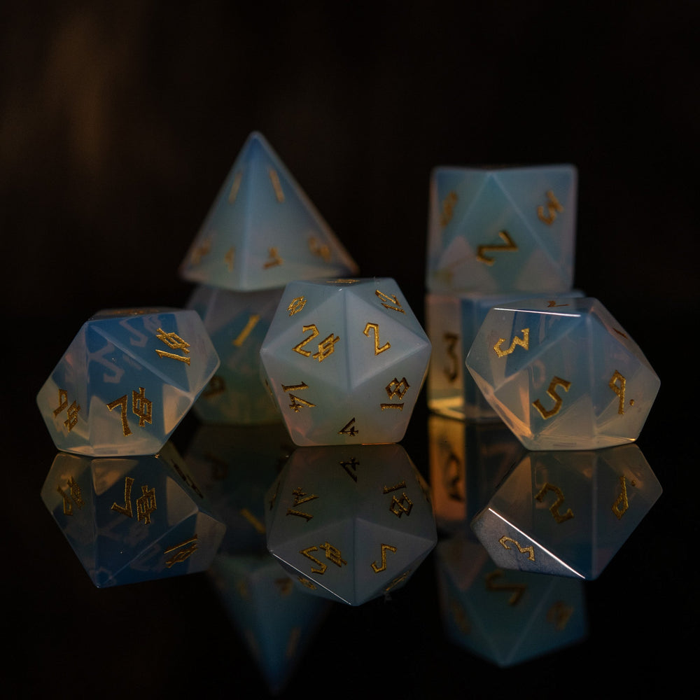 Opalite Stone Dice Set (ONLINE ORDER ONLY)