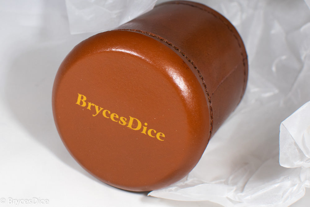 Handmade Leather Dice Cup (Light Brown) (Online Only)