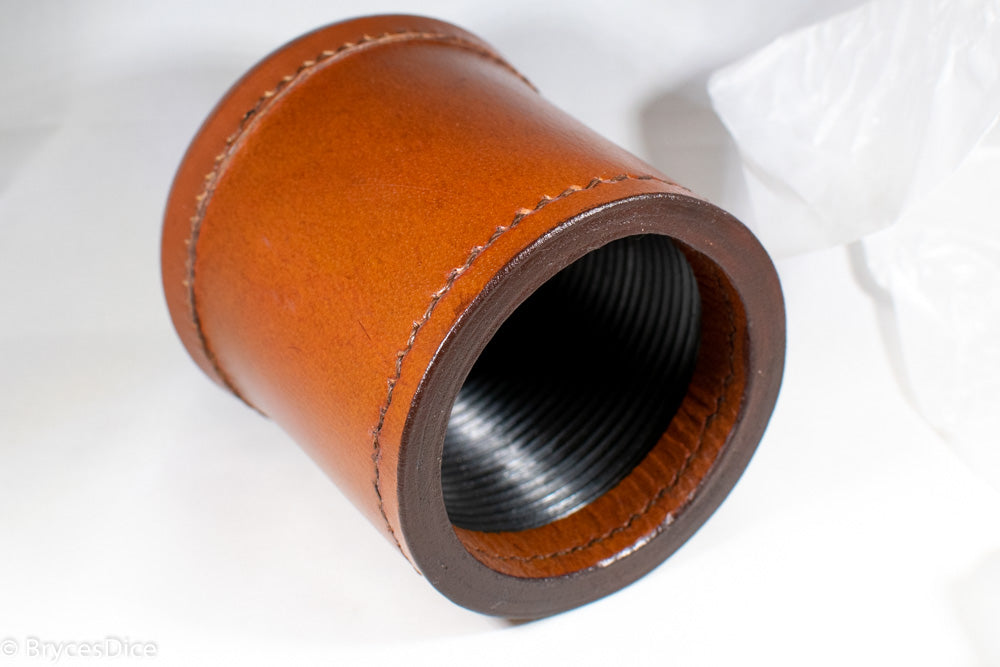 Handmade Leather Dice Cup (Light Brown) (Online Only)