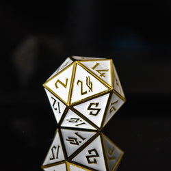 White and Gold Metal 35mm D20 (ONLINE ORDER ONLY)